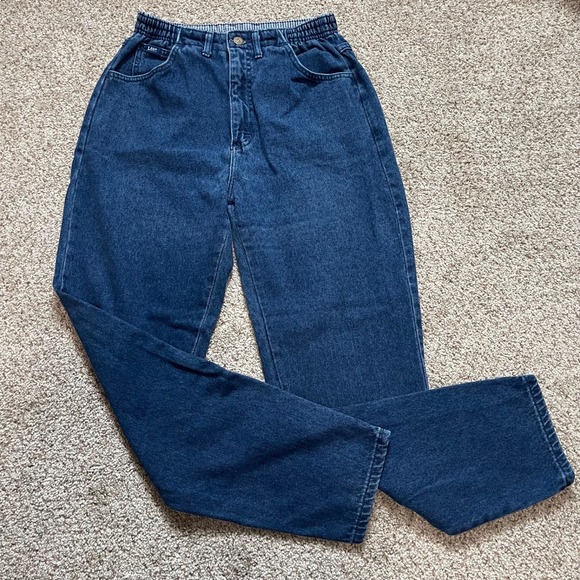 Vintage Lee Women's Bareback Dark Wash High Rise Jeans Size 10 Waist 26" - Picture 1 of 6